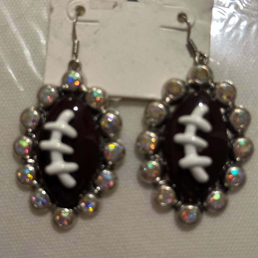 NWOT: Football Earrings
